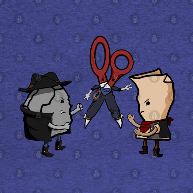 Rock, Paper, Scissors, cowboys duel by Anahis Digital Art